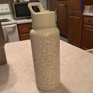 Simply Modern stainless steel Cream Leopard Print Water Bottle